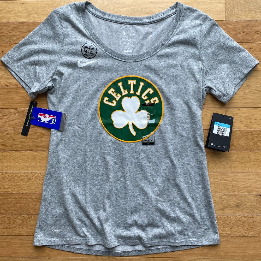 NEW Nike Womens Boston Celtics T-Shirt Gray Medium